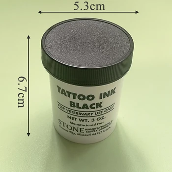 Pinza per Tatuaggi su Animali da Allevamento, Inchiostro Nero 3 OZ, Non Sbiadisce, Lunga Durata, Durevole per Identificazione di Maiali, Cani, Conigli
