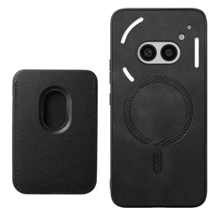 Luxury Leather Card Holder Magnetic Case for Nothing Phone – Elegant 2-in-1 Cover