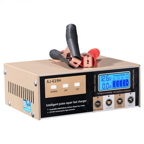 12V 20a 자동 모토 지능형 자동차 배터리 충전기, 빠른 전원 스마트 충전 15A 24V 자동 배터리 충전기 2