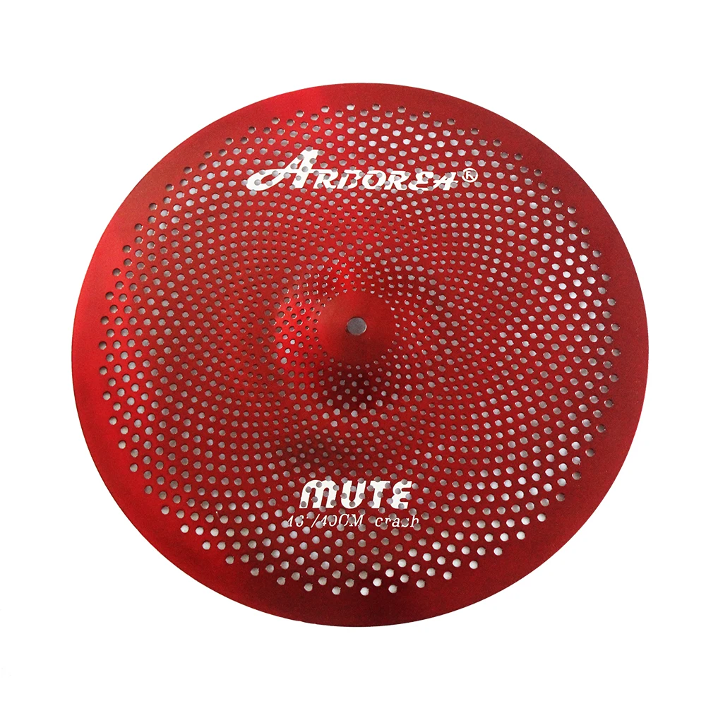 Arborea Alloy Low Volume Cymbal 16 Inch Red Crash Cymbal for Jazz Drum Set