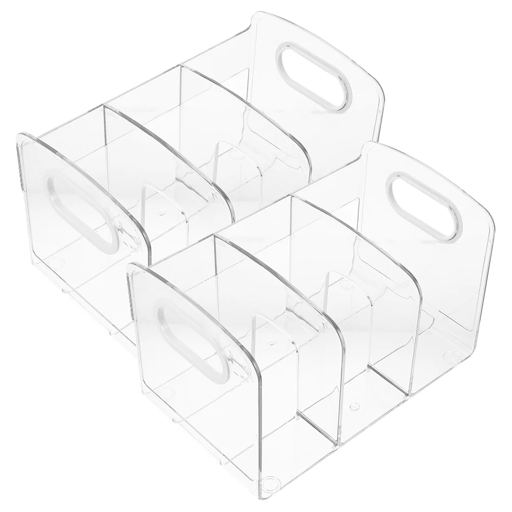 2 Pcs Book Stand Bookshelf Crafted Organizer Multi-function Bookends File Stands Desktop Holders Decorate