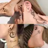 15 Sheets Small Temporary Tattoos For Women Adults Hands Neck Tattoo Sticker Tiny Fresh Pattern Moon Butterfly Fake Tattoo Paste 3