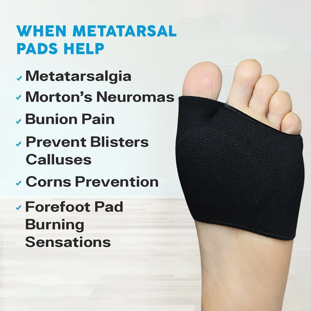 Pexmen 2Pcs Metatarsal Pads for Women and Men Ball of Foot Pain