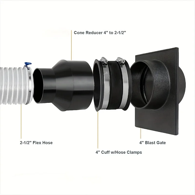 100 Connettori Per Tubo Flessibile In Plastica Bianca Da 4 Mm - Raccorderia Per Giardino, Auto, Lavaggio, Aerazione E Carburante - 2