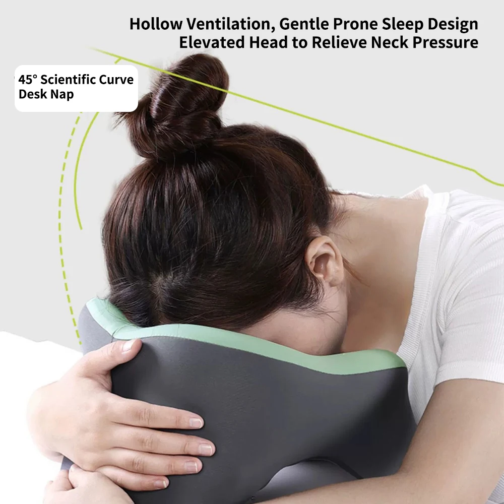 Travel Neck Pillow Memory Foam U-Shaped Pillow Neck Support Portable Sleep Pillows Face Cushion Massager Neck Guard