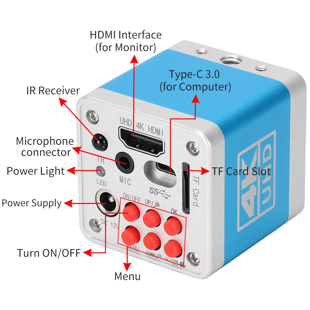 UHD 4K ǽð   IMX  ̰, 150X , HDMI C Ÿ   ̰ ī޶, PCB 