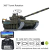 Heng Long 1/16 Scale 7.0 RC Battle Tank Model FPV T72 3939 360° Turret Rotation Armor First Person View System TH20571-SMT1 2