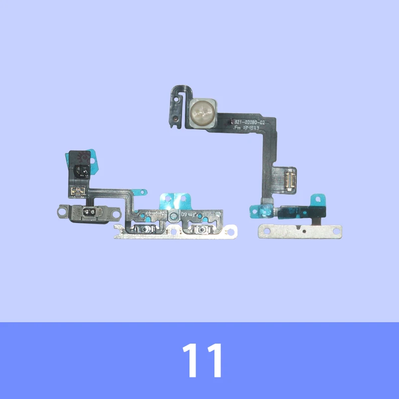 Flex Cable Replacement 1Pcs Power On Off Flex Cable For iPhone 6 6S 7 8 Plus X XS Max XR 11 Pro Max Volume Up Down Side Button Key Ribbon With Metal