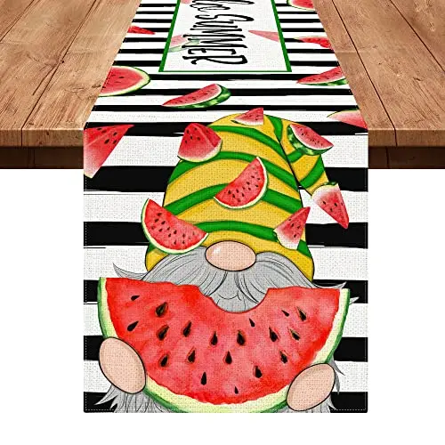 Description Picture 5 of itemFall Linen Table Runner Thanksgiving Tabletop Home Kitchen Orange Plant Decor Table Runner Pumpkin Sunflower Dining Room Decor