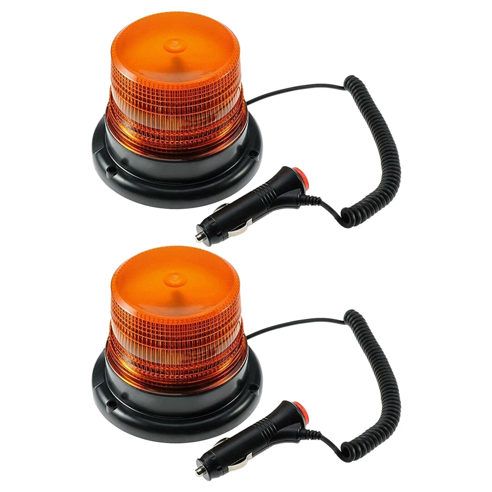 

2PCS Amber LED Flashing Strobe Lights 12V Magnetic Warning Emergency Beacon