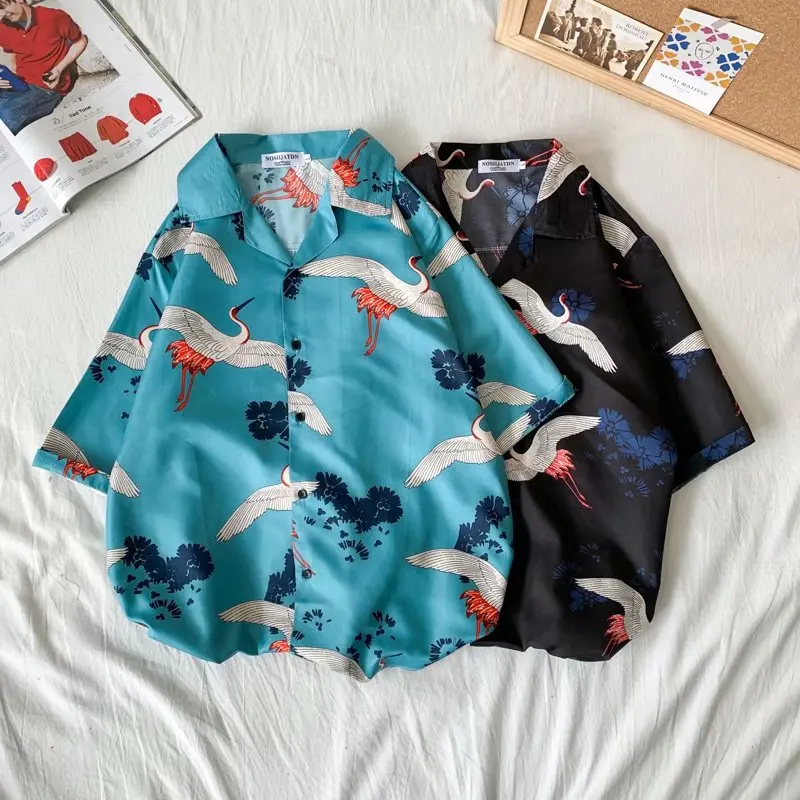 Men Hawaiian Casual Shirt Summer