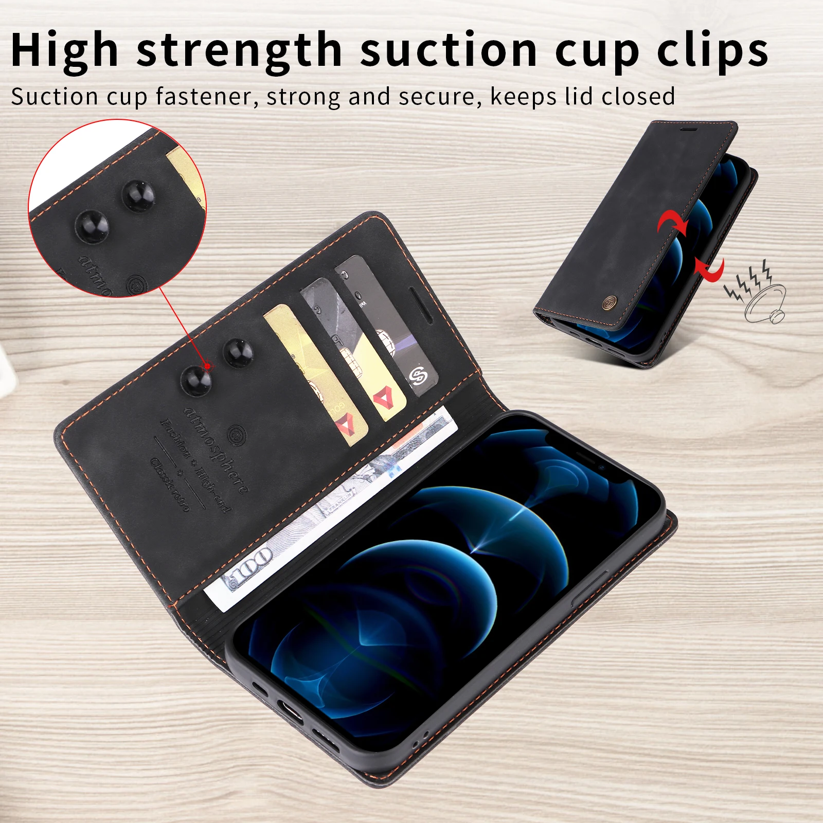 Leather Wallet Case For Samsung Galaxy A15 A14 A54 A33 A53 A73 A12 A22 A32 A52S A72 A21S A51 A71 A50S A20 Flip Stand Phone Cover 5
