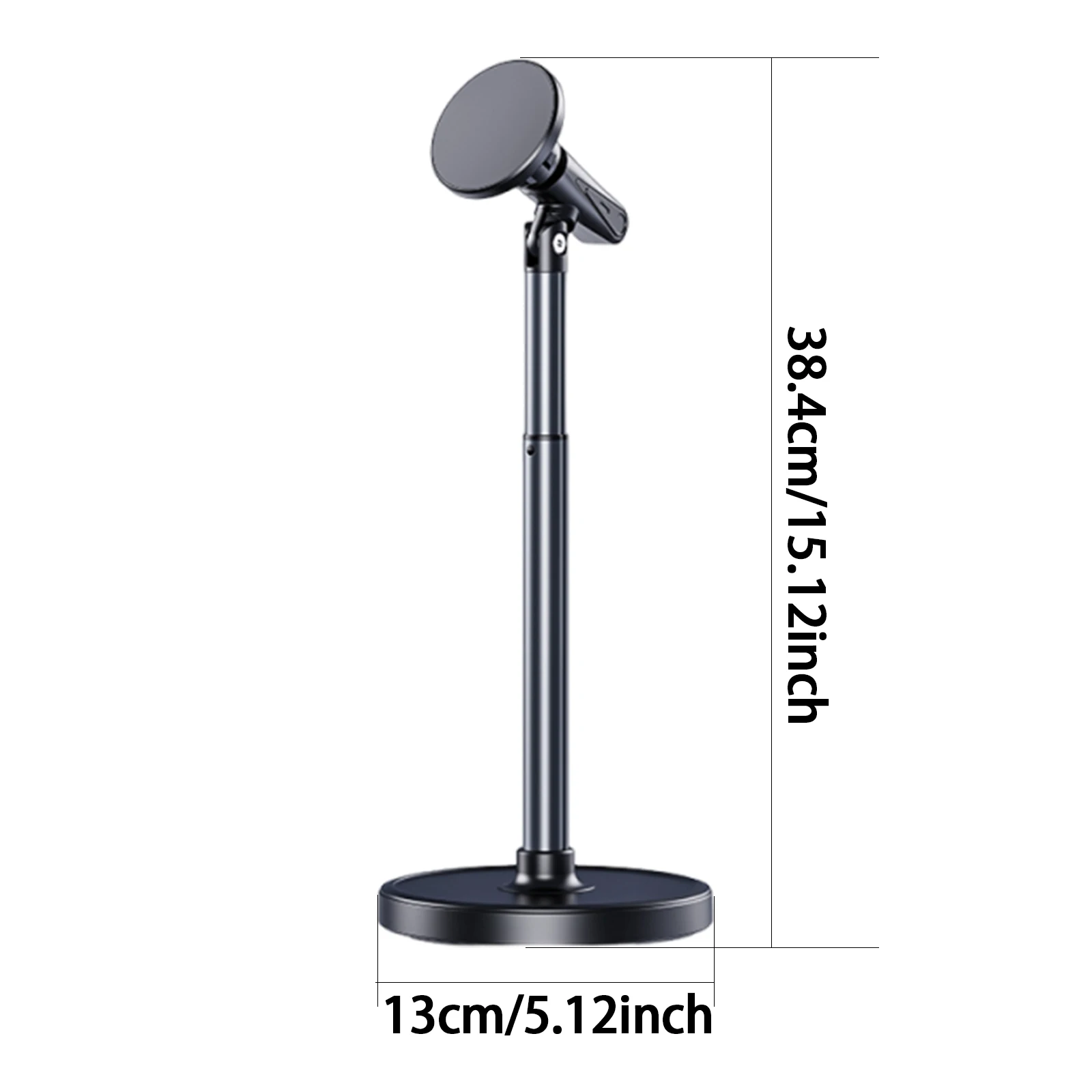 자석식 데스크 폰 거치대 높이 조절 가능 휴대폰 거치대 비디오 촬영용 사무실 책상 액세서리 (아이폰 17, 16, 15, 14 호환)