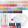 PHOENIXY Manicure Tools Set 38PCS Gel Nail Polish with 36W/48W Lamp Semi Permanent Gel Varnish 8ML Nail Gel Kit Gift for Girls 1