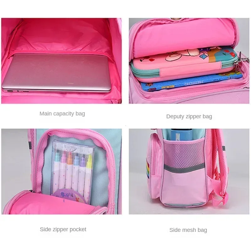 Kid Backpack for Girl Horse Children Bookbag Rainbow Eyes School Bag Teen Girl Backpack for Traveling Waterproof Mochilas 3