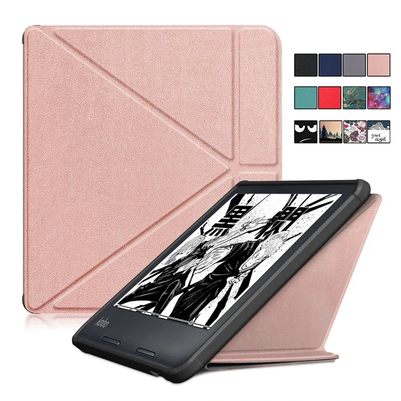 Per Kobo Salvia Custodia 8 Pollici Multi-Angolo Pieghevole In Pelle Pu Supporto Ereader Cover Per Funda Kobo Custodia Per Salvia 2021 Wake/Sleep
