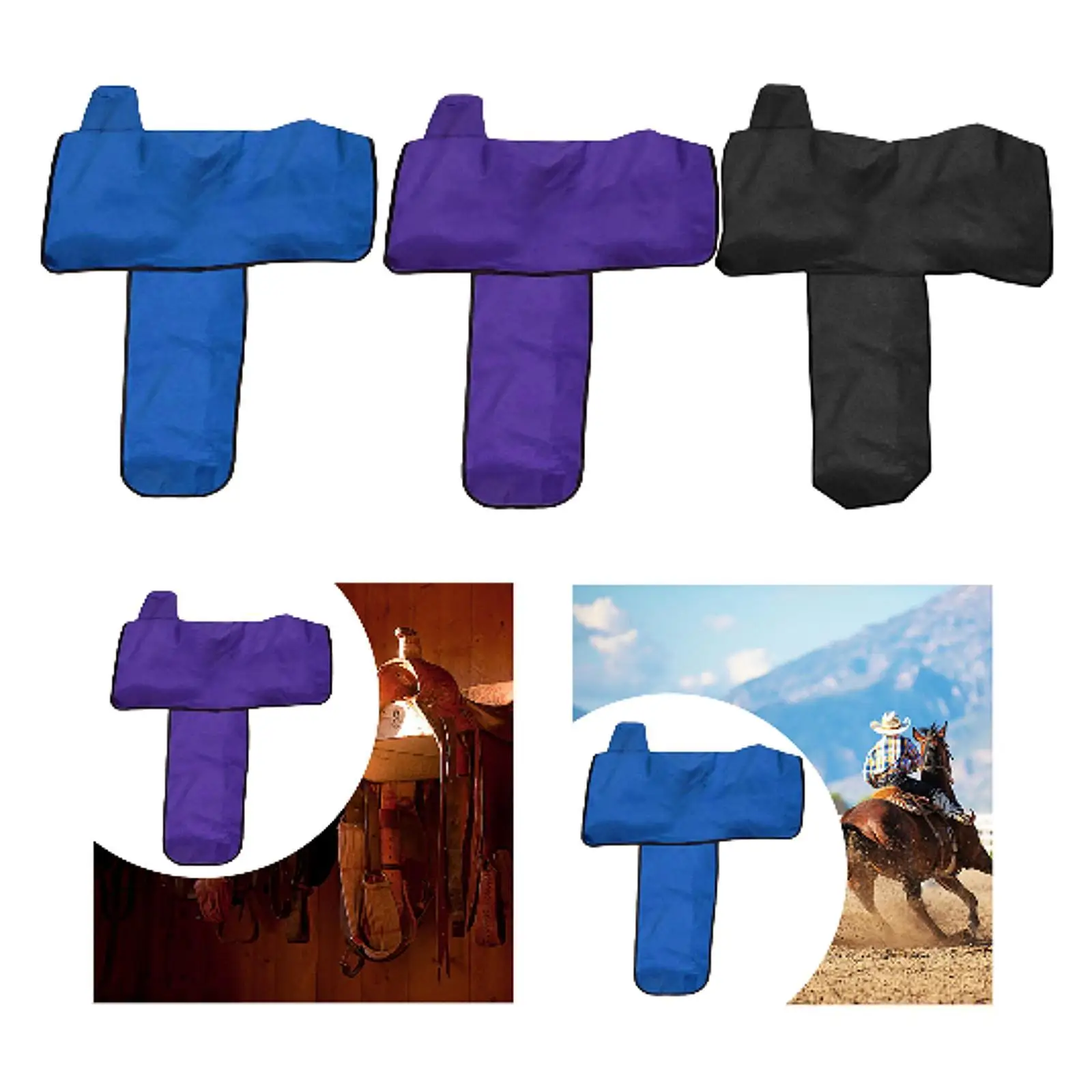 Horse Saddle Cover Protective Sleeve Wrap Oxford Cloth Portable Saddle Carrier