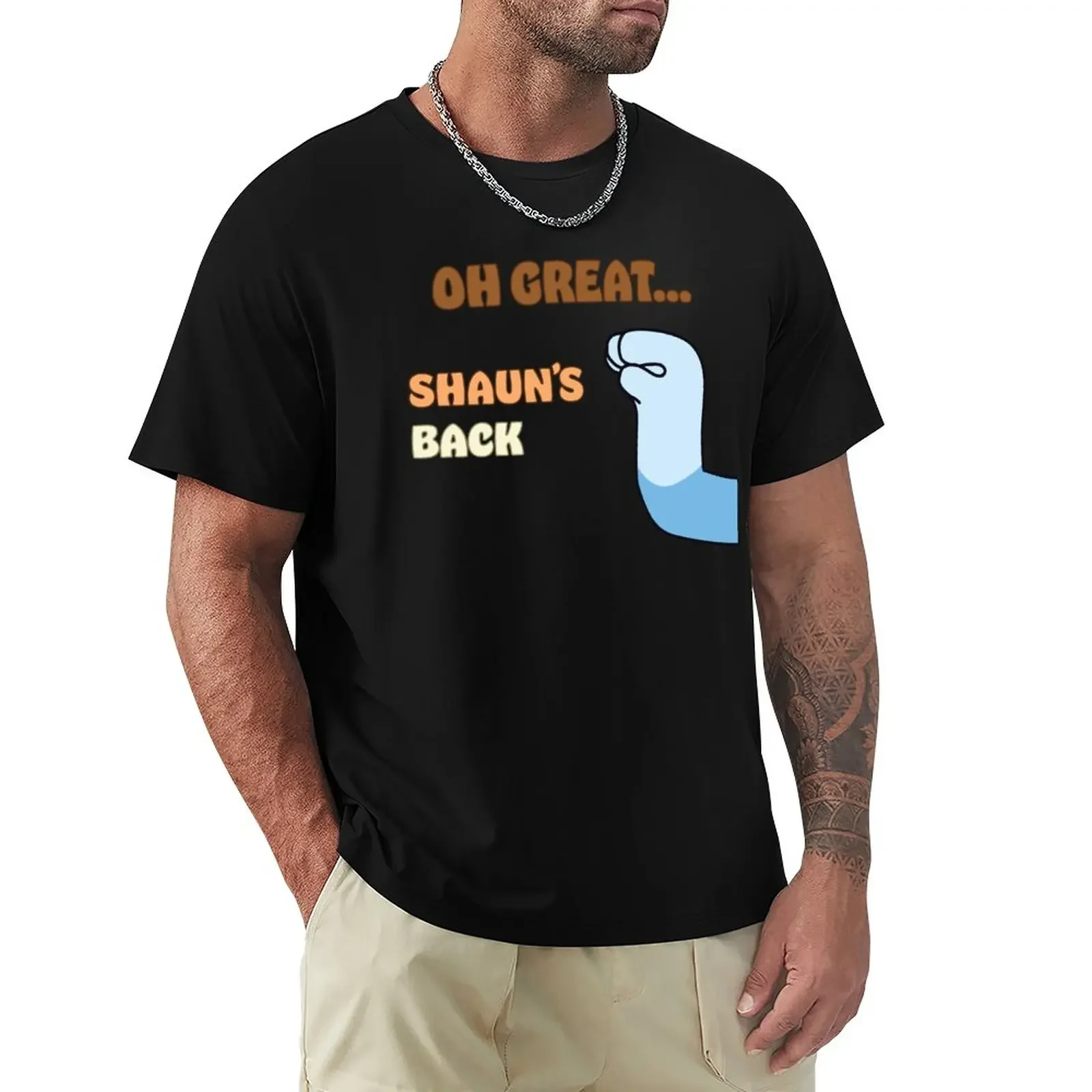 

Футболка Shaun's Back, индивидуальный дизайн, ваш собственный великолепный милый топ, футболки для мужчин