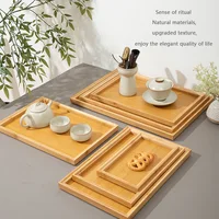 Bamboo Tray for Storage Organization, Tea Tray, Home Decoration, Wooden Tray, Kitchen Accessories 1