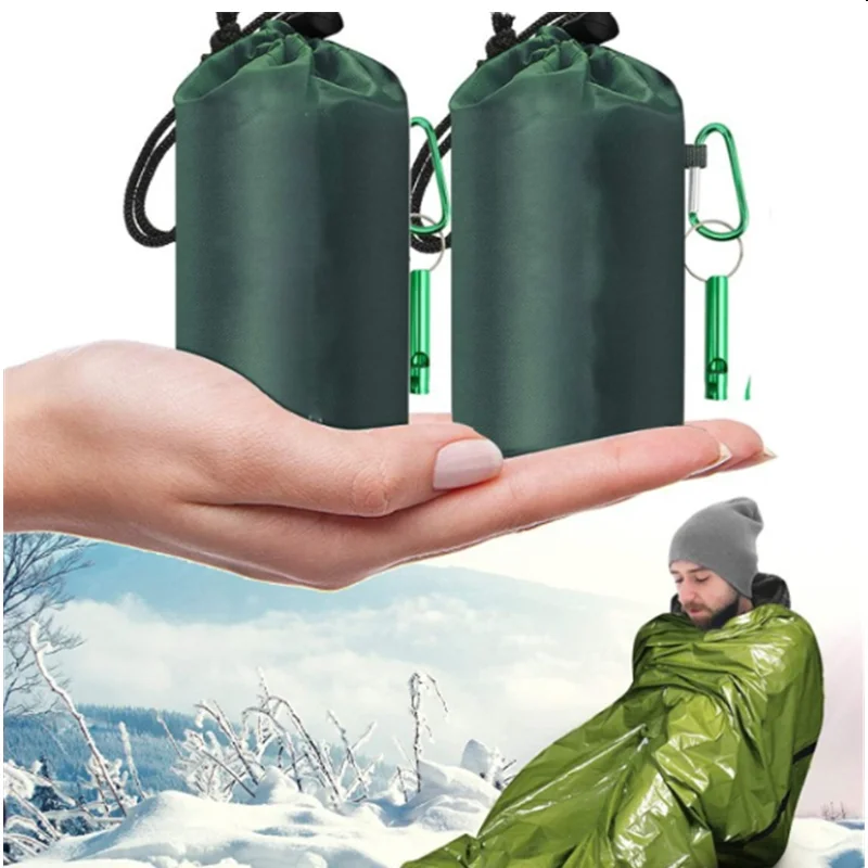 

Emergency Blanket Outdoor Survival First Aid Military Rescue Kit Waterproof Foil Thermal Blanket Camping Hiking Sleeping Bag