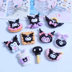 10Pcs New Cute Resin Cartoon Black Animals Flat Back Free Shipping Parts Embellishments For Hair Bows Accessories