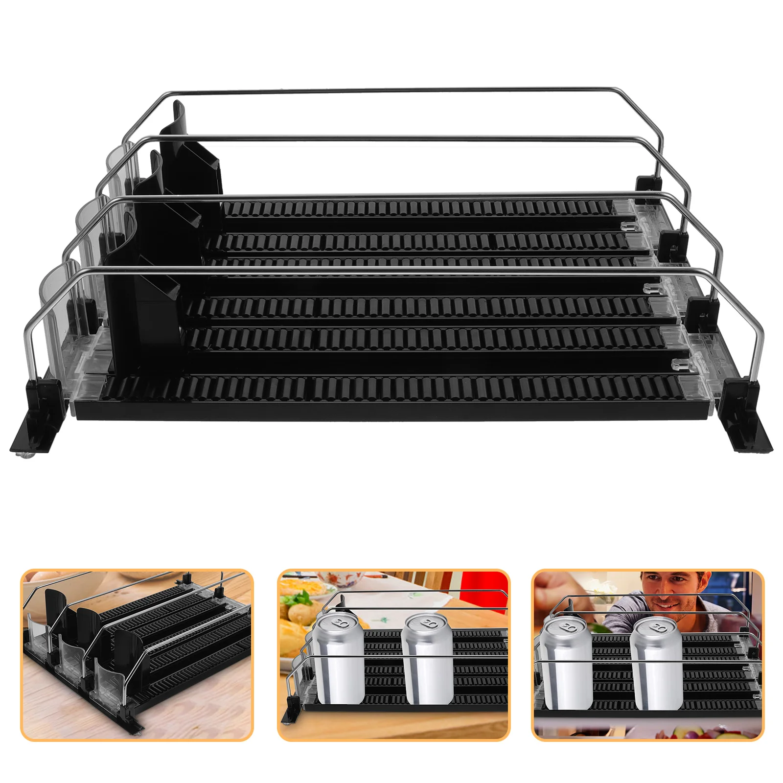 Dispenser Per Bevande Dispenser Can Pusher Bottle Soda Fridge Beverage Rack Supporto Per Acqua Glide Push Self Display Storage Shelf