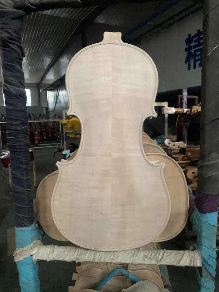 Violin 16.5 inches, viola 4/4 body European flame maple back spruce top, viola accessories.