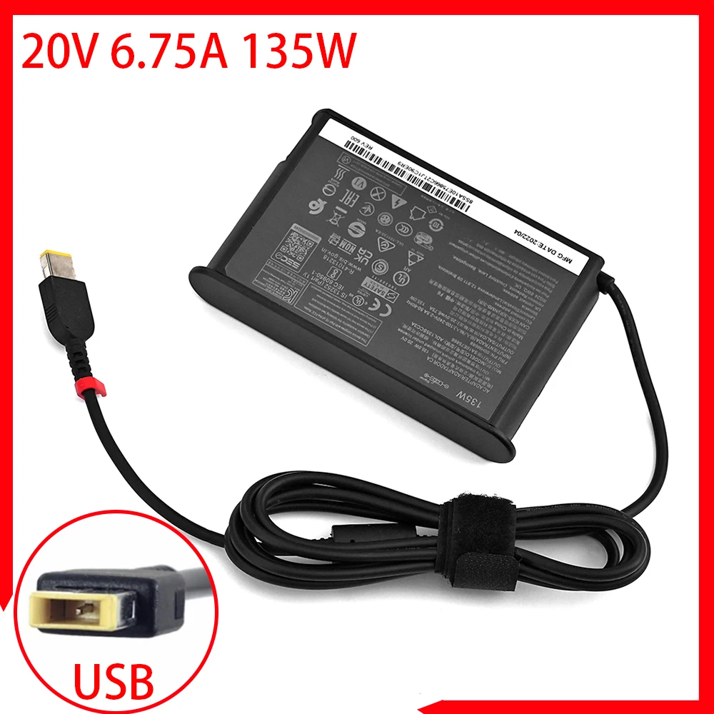 Laptop Carregador Adl135scc2a Adaptador ac para Lenovo x1 s5 Adl135sdc3a Adl135slc3a Fonte de Alimentação Adl135scc3a 135w 20v 6.75a