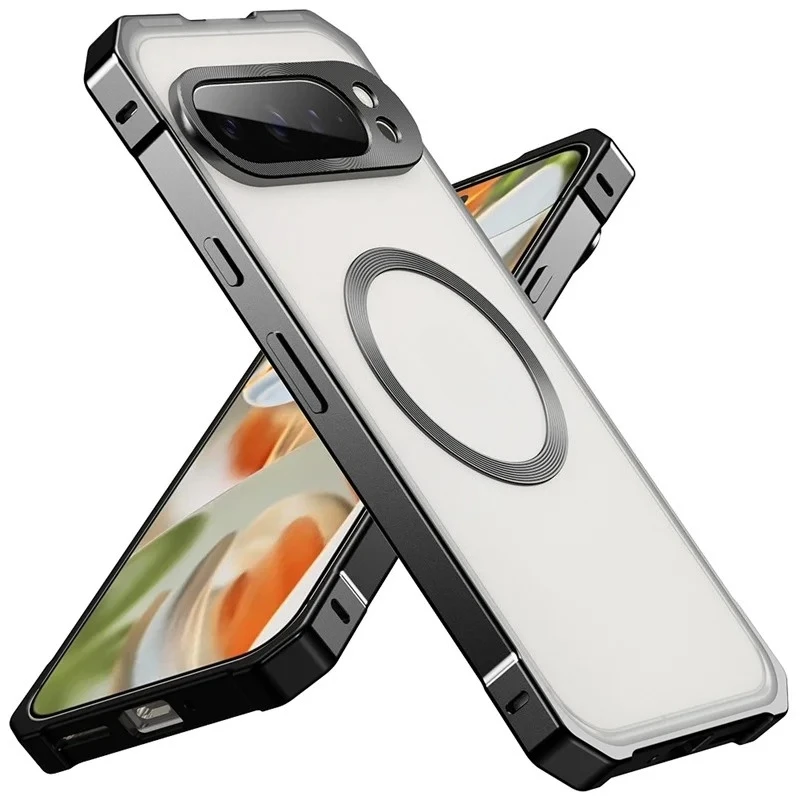 Full Body Metal Bumper with Magsafe Compatibility - Shockproof & Wireless Charging Protective Case Cover