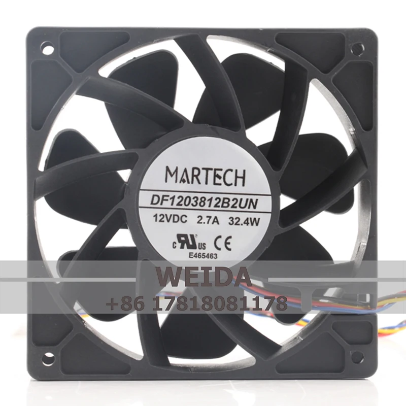 

Оригинальный вентилятор Ant для MARTECH DF1203812B2UN 12V 2.7A S7 S9 4-проводной охлаждающий вентилятор 12038 12 см x 38 мм