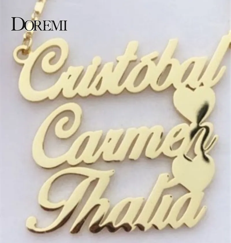 DOREMI Personalized Custom Name Necklace Butterlies Handmade Custom Necklace Stainless Steel  Women Custom  Jewelry  Customized