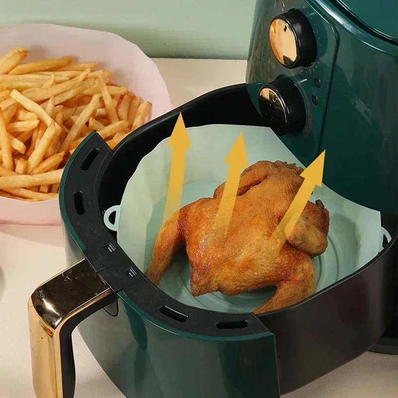 Air Fryer Tray Air Fryer Accessories 18CM Silicone Basket