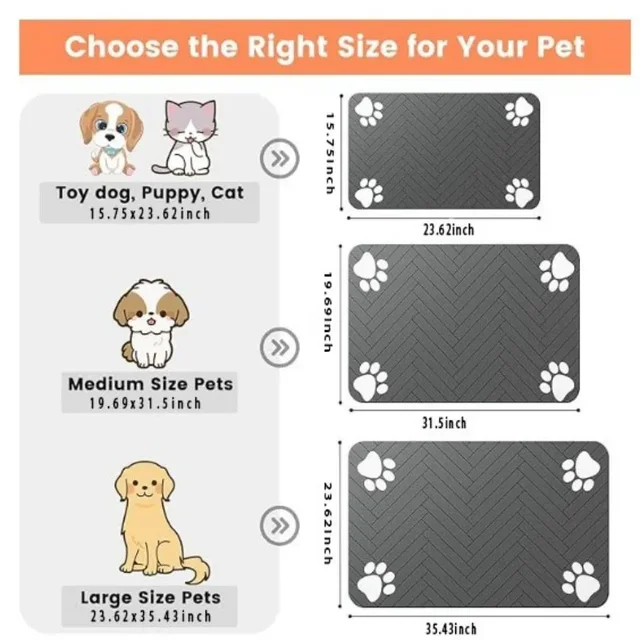 VIKAMA Pet Meal Mat Floor Mats, Diatomite Water-absorbent Easy to Clean Quick-Drying Food Mat, Dogs and Cats Feeding Placemat 6