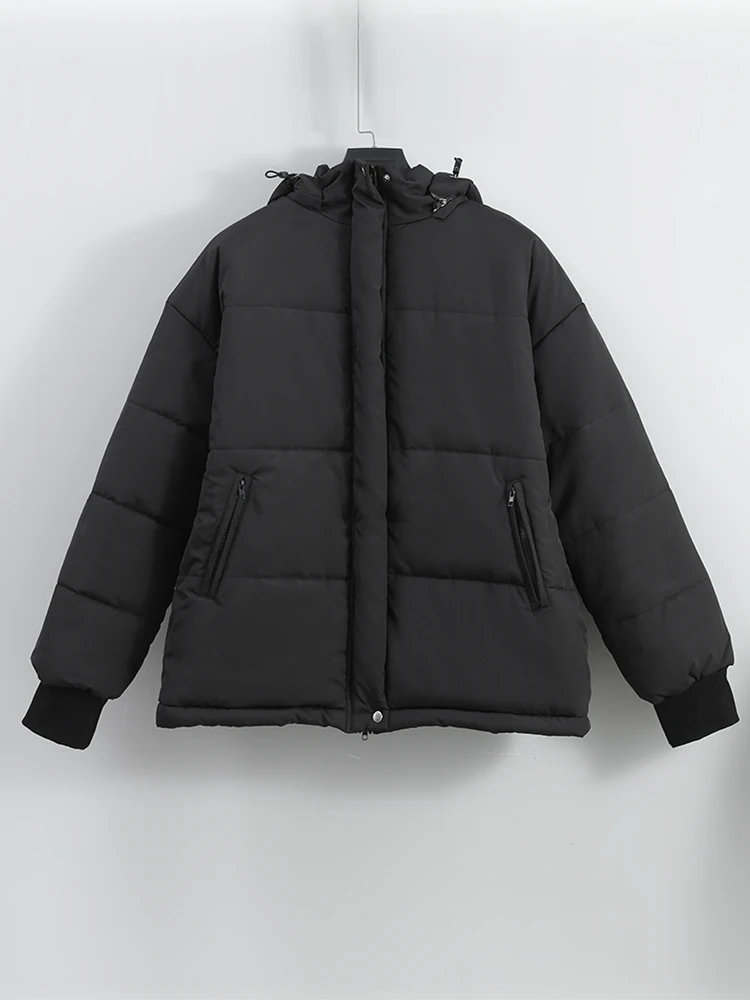 Down Jacket Winter Thicken Down Jacket Y2k Men's Letter Printed Padded Coat Men Punk Hoodies Jackets Male Fashion Warm Wadded Clothing
