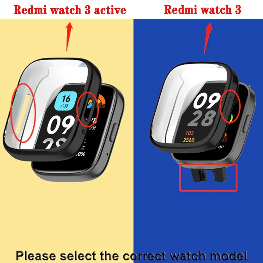 TPU Screen Protector Cover Voor Xiaomi Redmi Watch 3 Active/Lite Smart Watchband Case Protective Shell Voor Xiaomi Redmi Watch 4 3