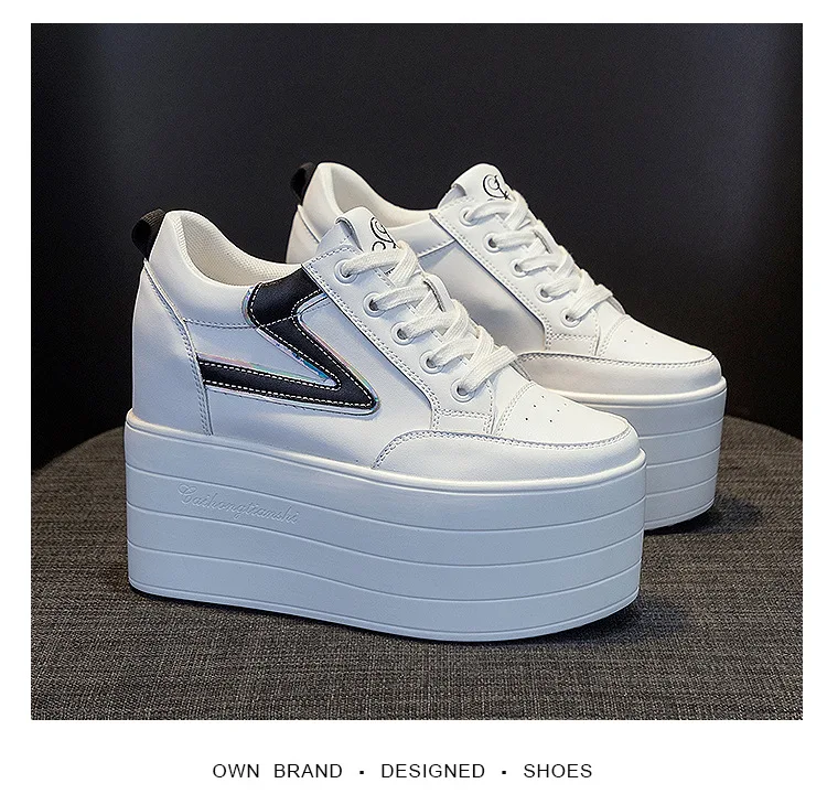 12 cm hohe Keilabsatzschuhe aus Leder für Damen - true-deals-club