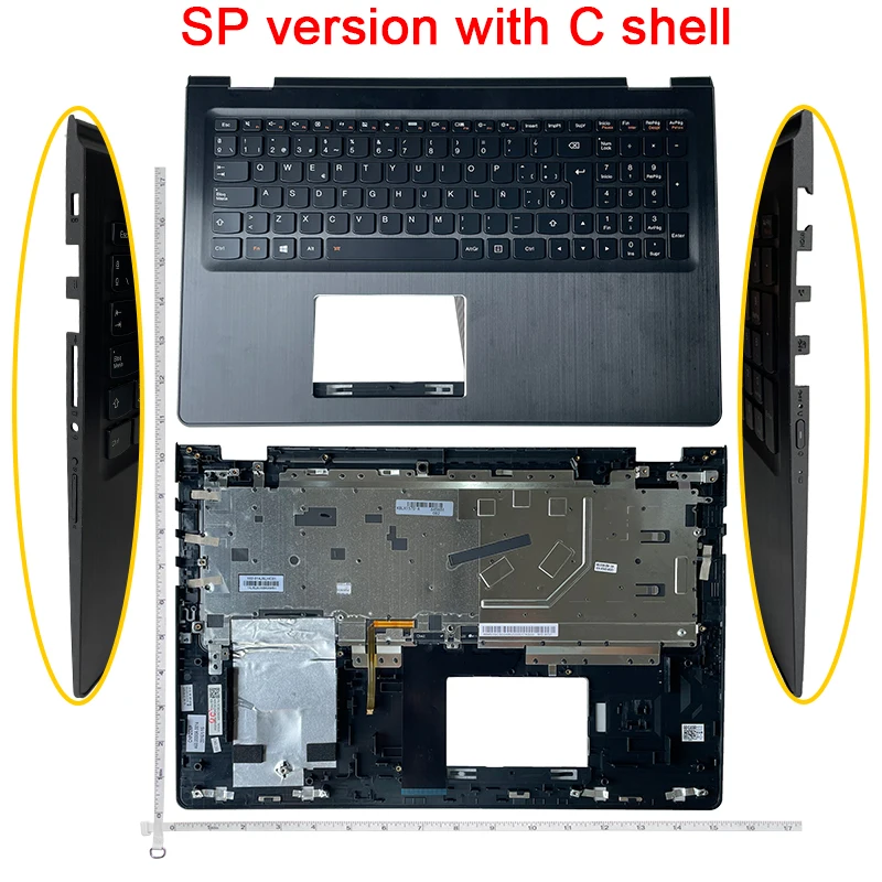 

Used SP Keyboard For Lenovo Flex3-15 Flex 3 15 Flex3-1570 Flex3-1580 1570 1580 YOGA 500-15 Palmrest Upper Case