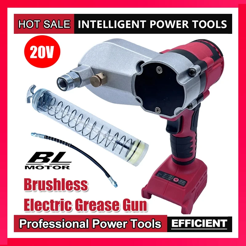 Fit Milwaukee Brushless Electric Grease Gun For 20V Battery High Pressure Lubric