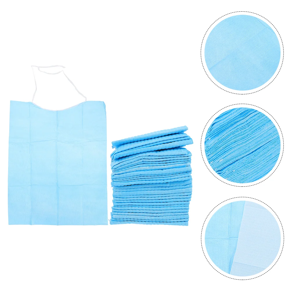 

60 Pcs Nursing Supplies Disposable Bib Elder Bibs Aprons for Kids Pvc Oil-proof