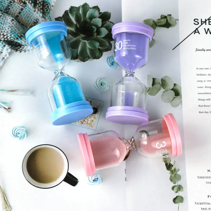 Glass Hourglass 1/3/5/10/15/20/25/30 Minutes Sand Clock Sand Timer Desktop Ornament Sandglass Children Kids Gifts Home Decor 3