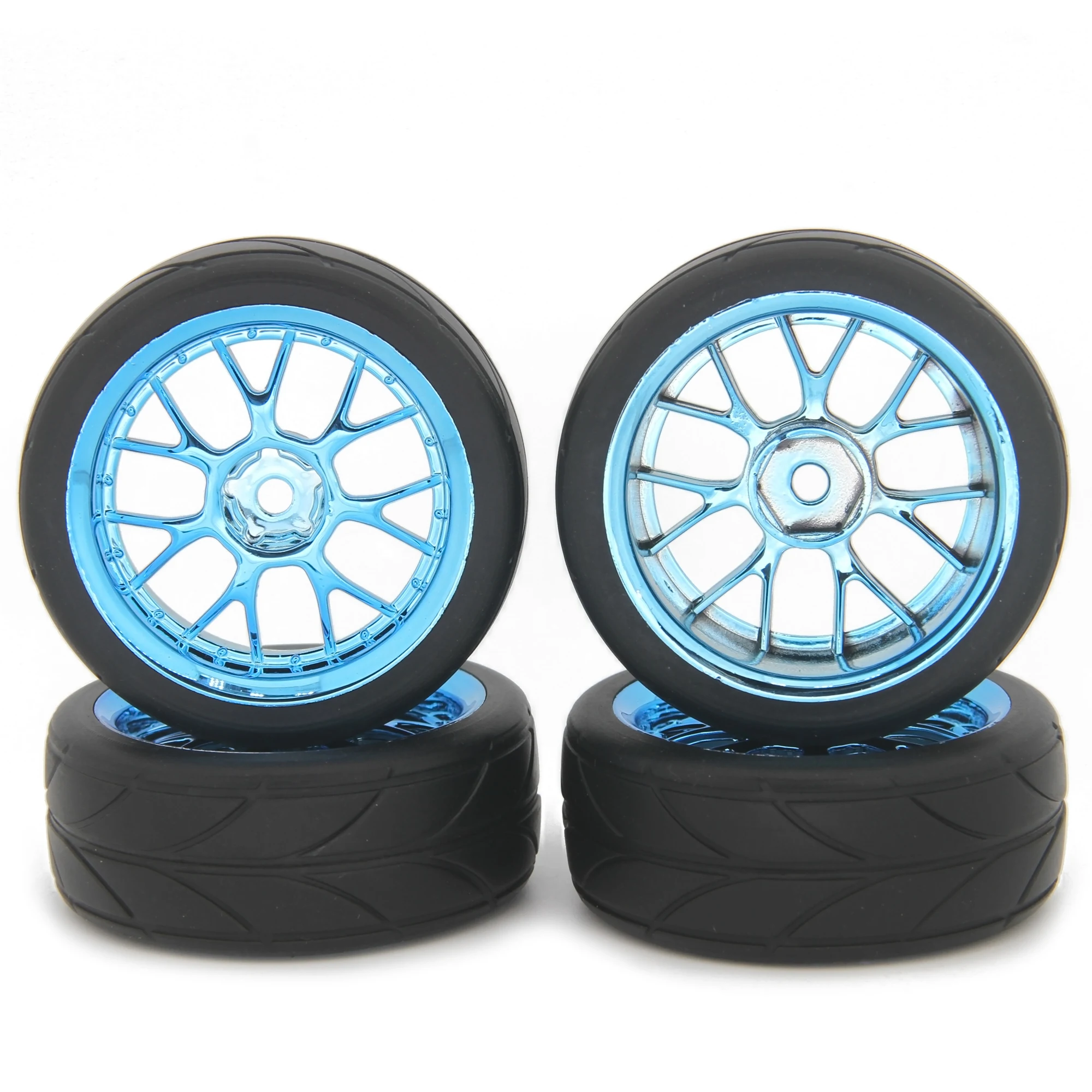 Pneus RC 1/10 65mm Hex 12mm empilés, adaptés aux voitures de course électriques ou thermiques.