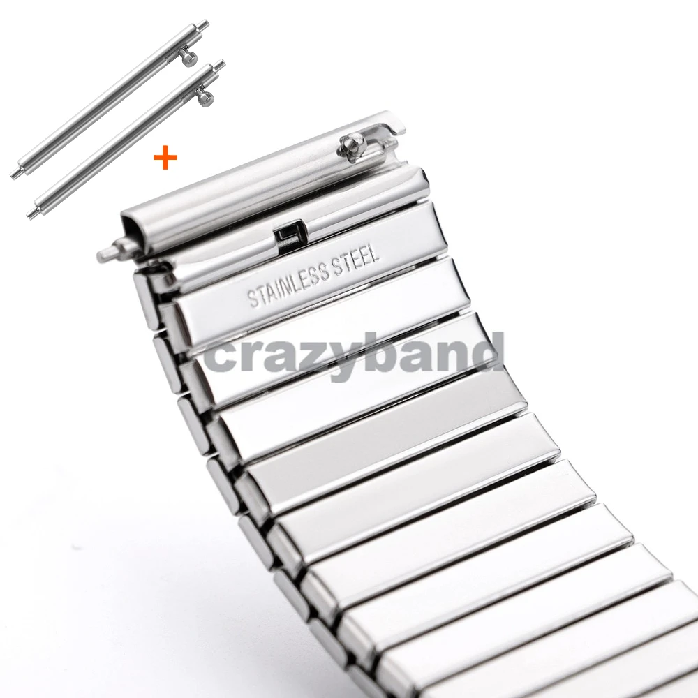 Stainless Steel Elastic Stretch Watch Band Bracelet - Universal Metal Expansion Strap