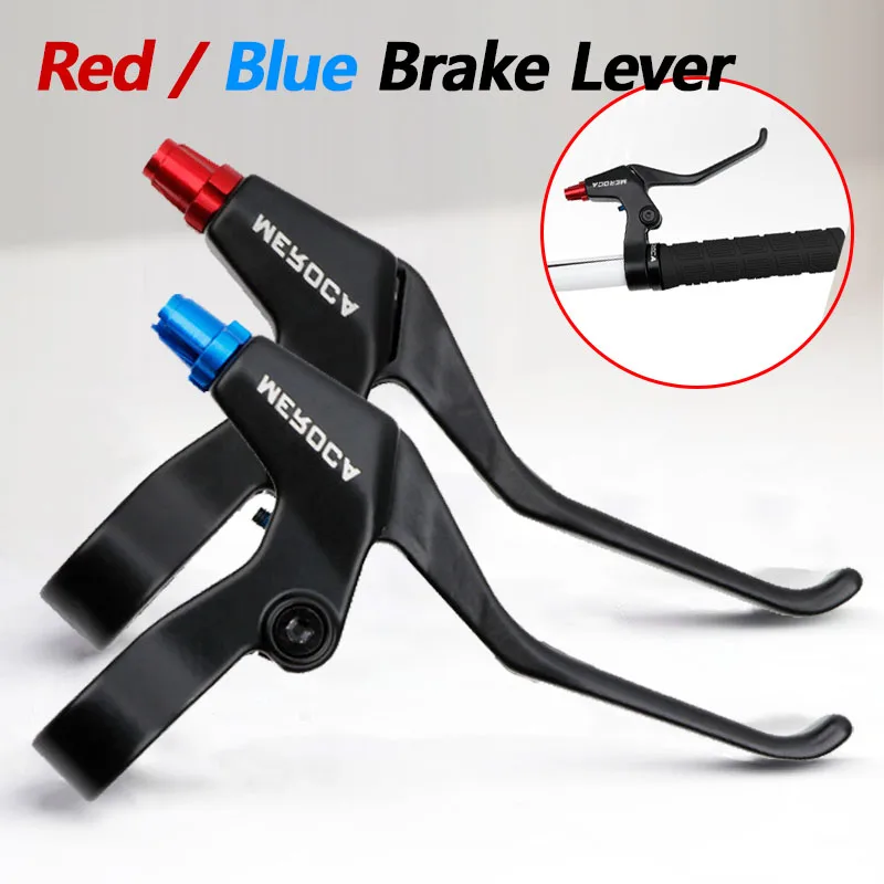 Bike Brake Lever Red Blue v brake Disc Brakes Levers for Mtb Road Bike Bmx Scooter Aluminum Bicycle handle Bicycle Accessories