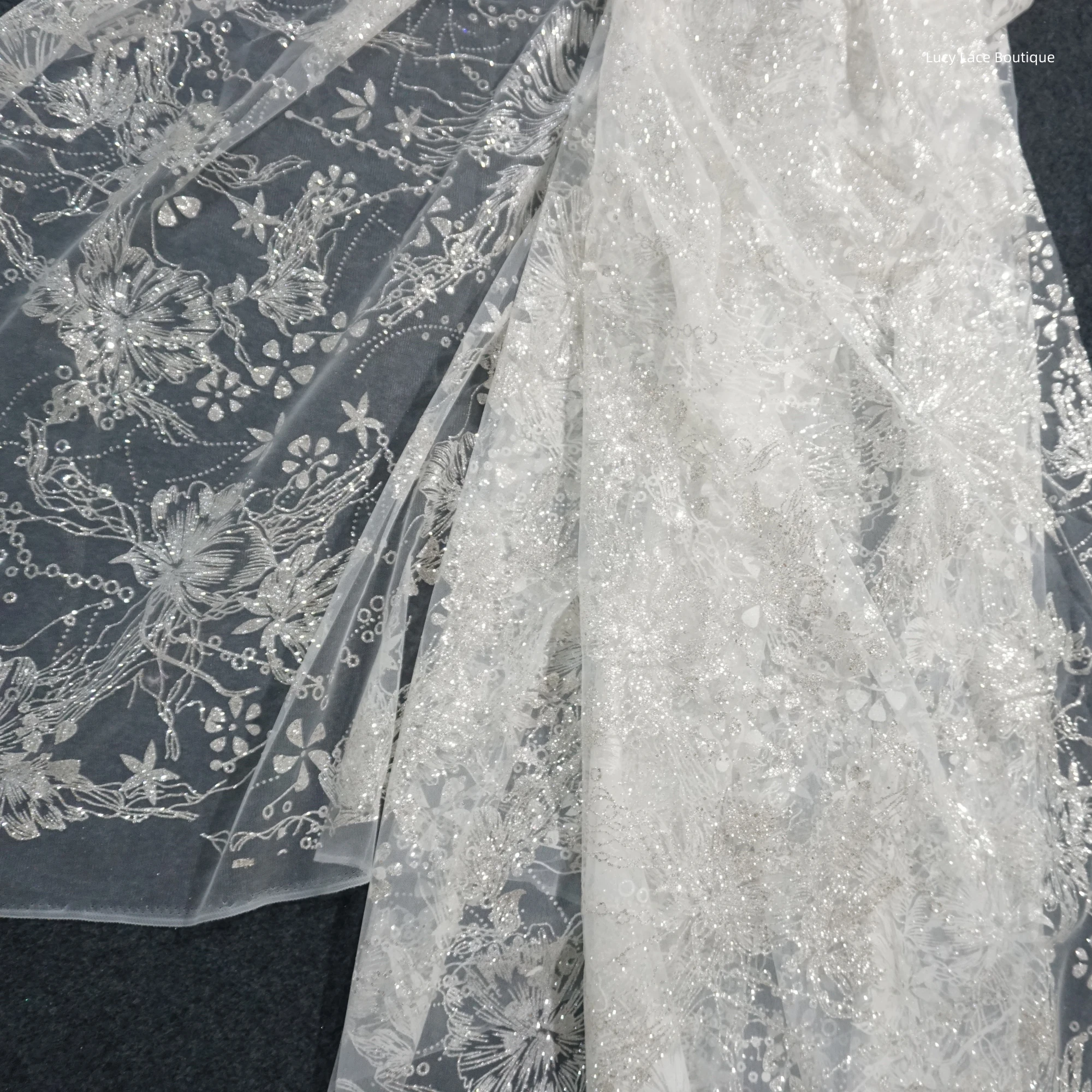 chinese dress ladies Silver Spot Guipure Lace main image 0