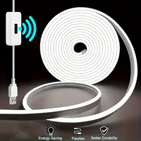 Motion Sensor Neon LED Light Strip USB Dimmable Switch Neon Sign Flexible Silicone Rope Tupe Waterproof For Home Outdoor Decor