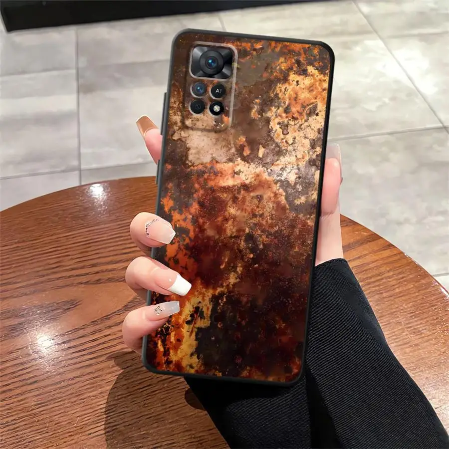 Retro Rust Design Soft Back Phone Case Cover