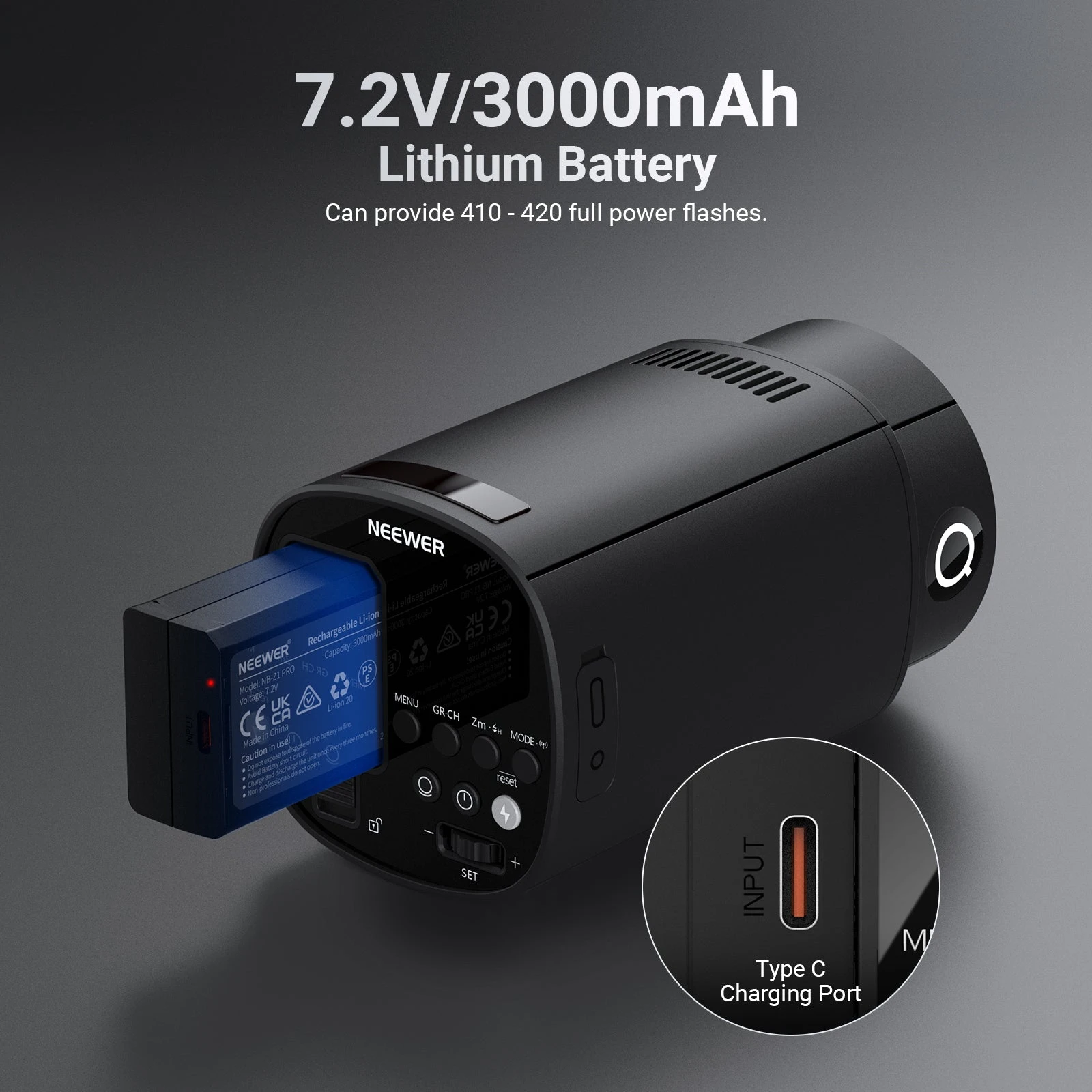 NEEWER Q120: 2.4G TTL 기능을 갖춘 120Ws 휴대용 야외 플래시 ? 정밀한 노출, 빠른 재생, 현장 촬영에 이상적