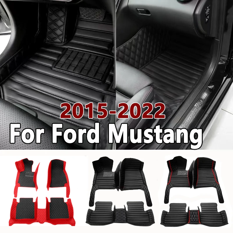 

Car floor mats for Ford Mustang 2015 2016 2017 2018 2019 2020 2021 2022 Custom auto foot Pads automobile carpet cover