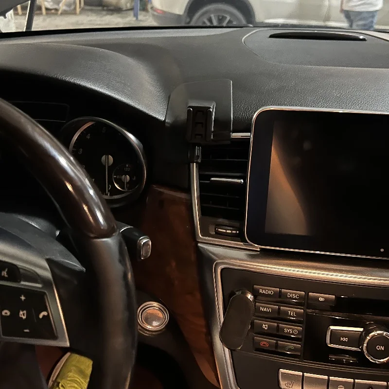 벤츠 W166 ML350 ML320 ML63 AMG 2012 2013 2014 2015 무선 충전 특수 고정 베이스 액세서리 용 자동차 전화 홀더