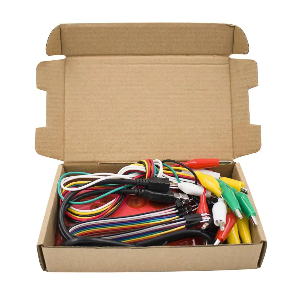 Alligator Clip Jumper Wire + Standard Controller Board DIY Kit + USB Cable For Makey, for children to learn robotics and IOT.